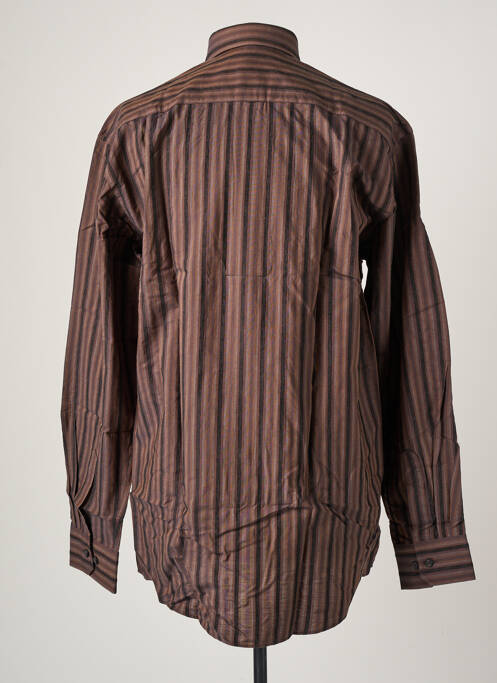 Chemise manches longues marron DORNBUSCH pour homme