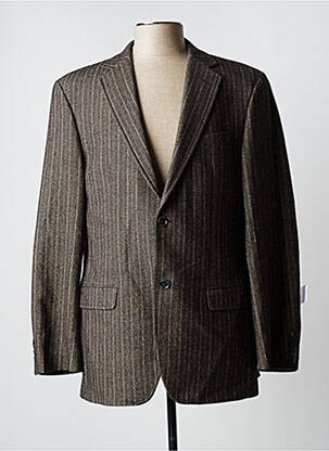 Blazer poignets boutonnés avec fente marron DANIEL HECHTER homme