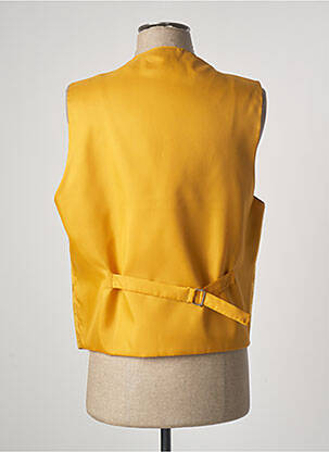 Gilet sans manche effet matière satinée jaune GUY LAURENT homme