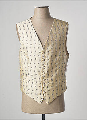 Gilet sans manche tissage satiné beige COULEURS DU SUD homme