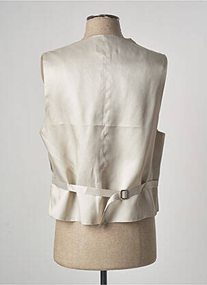 Gilet sans manche tissage satiné beige COULEURS DU SUD homme