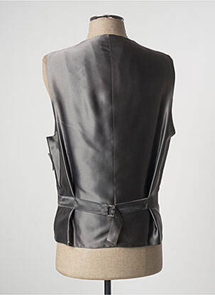 Gilet sans manche tissage satiné gris BM homme
