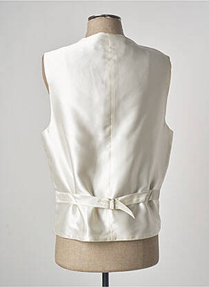 Gilet sans manche tissage satiné beige BM homme