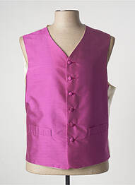 Gilet sans manche tissage satiné violet BAL MASQUE homme