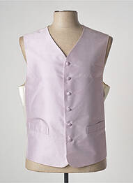 Gilet sans manche tissage satiné violet BAL MASQUE homme