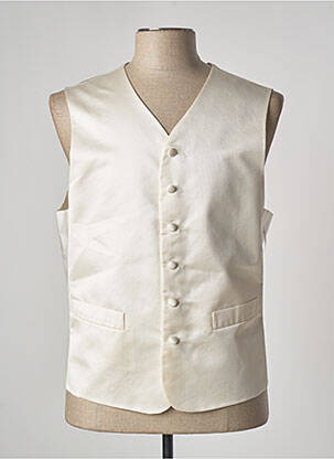 Gilet sans manche empiècements beige BM homme