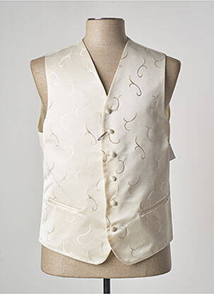 Gilet sans manche empiècements beige ELIOS homme