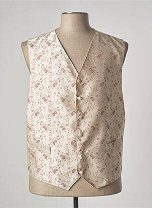 Gilet sans manche tissage satiné beige DAMAX homme