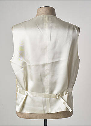 Gilet sans manche tissage satiné beige BAL MASQUE homme