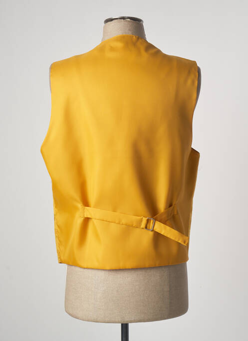 Gilet sans manche effet matière satinée jaune GUY LAURENT homme