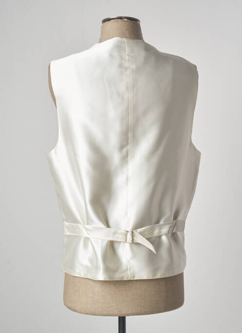 Gilet sans manche tissage satiné beige BM homme