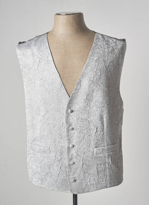 Gilet sans manche tissage satiné gris ACCESSIT homme