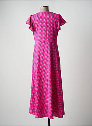 Robe longue imprimé fantaisie manches courtes violet ONLY femme