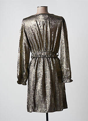 Robe mi-longue manches longues manches longues jaune CHARMING GIRL femme