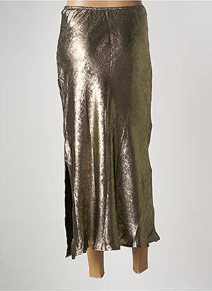Jupe longue taille haute jaune CHARMING GIRL femme