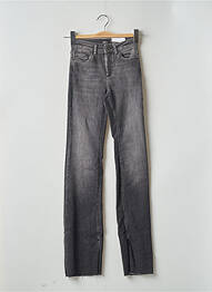 Jean coupe flare coupe droite évasée sur le bas taille haute gris ONLY femme