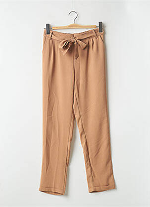 Pantalon droit taille haute taille haute beige CERISE BLUE femme