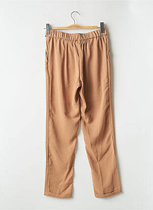 Pantalon droit taille haute taille haute beige CERISE BLUE femme