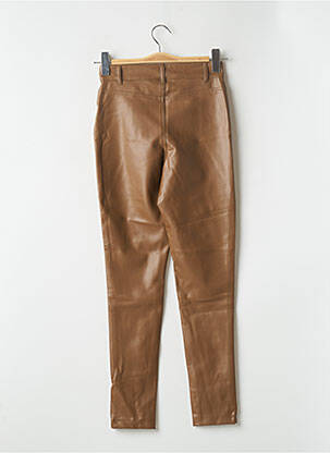 Pantalon slim stretch taille haute marron ONLY femme