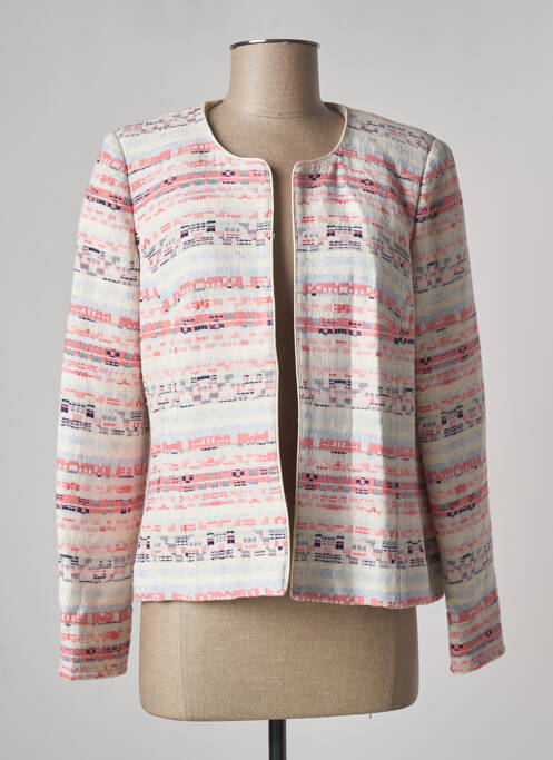Veste casual col rond rose WEINBERG femme
