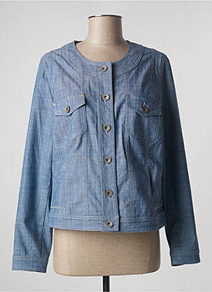 Veste casual col rond bleu PAUPORTÉ femme