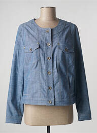 Veste casual col rond bleu PAUPORTÉ femme