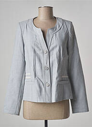 Veste casual col rond gris WEINBERG femme