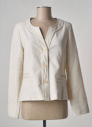 Veste casual epaulette beige WEINBERG femme
