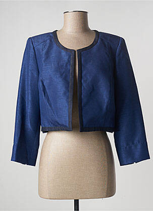 Boléro effet matière satinée bleu PAUPORTÉ femme