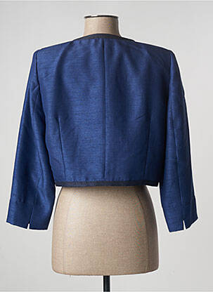 Boléro effet matière satinée bleu PAUPORTÉ femme