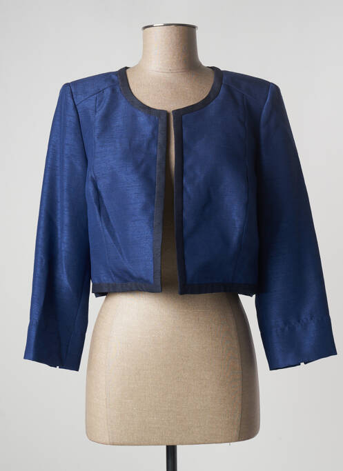 Boléro col rond bleu PAUPORTÉ femme