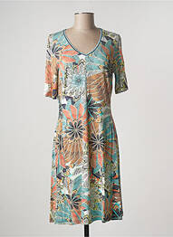 Robe longue coupe évasée manches courtes orange PAUPORTÉ femme