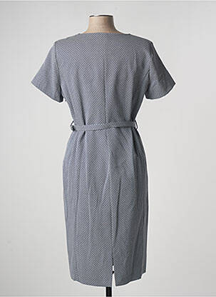 Robe longue manches courtes manches courtes bleu WEINBERG femme