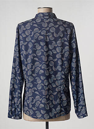 Chemisier coupe cintrée manches longues bleu PAUPORTÉ femme