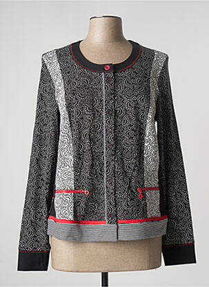 Veste casual col rond noir PAUPORTÉ femme