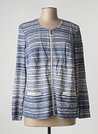 Gilet manches longues stretch bleu PAUPORTÉ femme