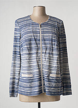 Gilet manches longues stretch bleu PAUPORTÉ femme