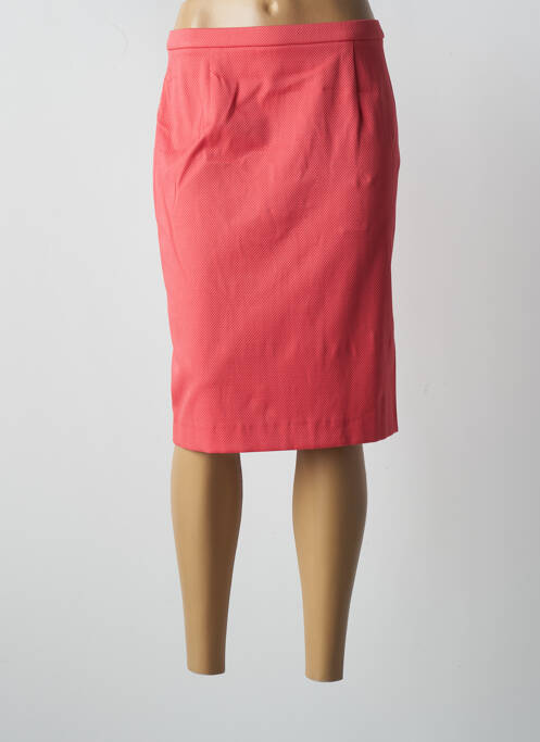 Jupe mi-longue coupe droite orange WEINBERG femme