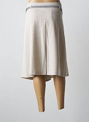Jupe mi-longue fermeture zip latéral beige WEINBERG femme