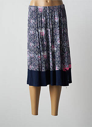 Jupe mi-longue taille normale bleu PAUPORTÉ femme