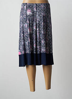 Jupe mi-longue taille normale bleu PAUPORTÉ femme