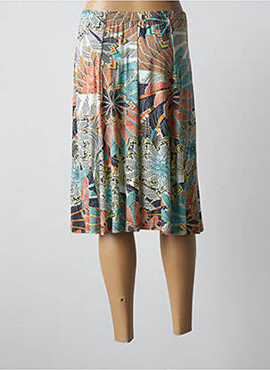 Jupe mi-longue coupe évasée bleu PAUPORTÉ femme