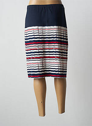 Jupe mi-longue coupe droite bleu WEINBERG femme