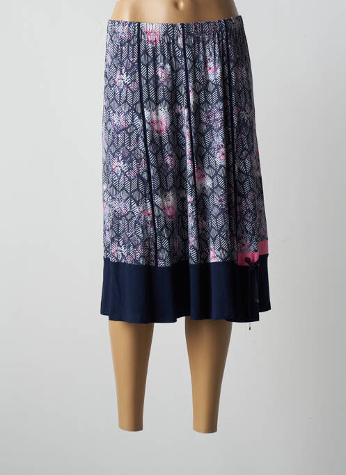 Jupe mi-longue taille normale bleu PAUPORTÉ femme