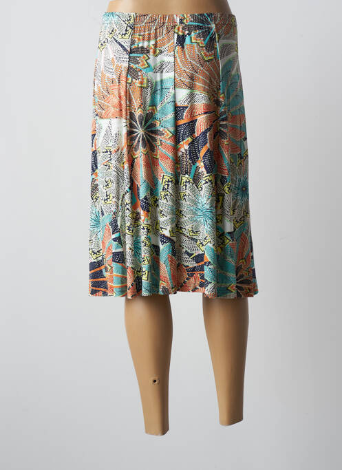 Jupe mi-longue stretch bleu PAUPORTÉ femme