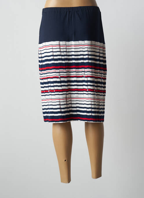 Jupe mi-longue coupe droite bleu WEINBERG femme