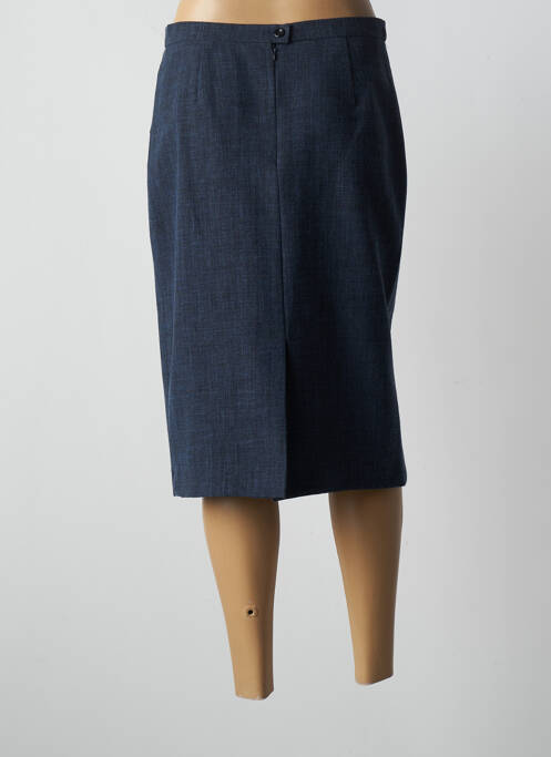 Jupe mi-longue stretch bleu WEINBERG femme