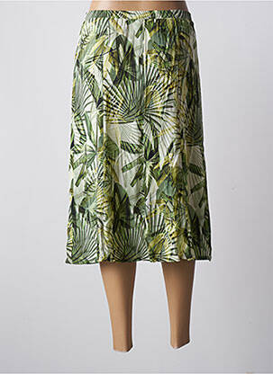 Jupe mi-longue coupe évasée vert PAUPORTÉ femme