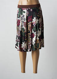 Jupe mi-longue coupe évasée marron TERRE DE FÉES femme