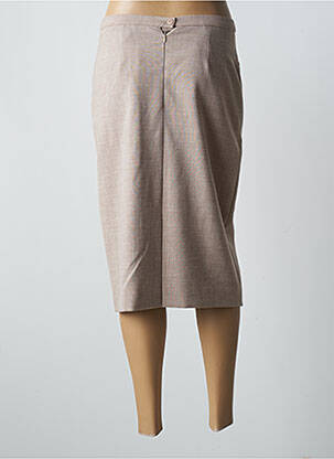 Jupe mi-longue coupe droite beige WEINBERG femme